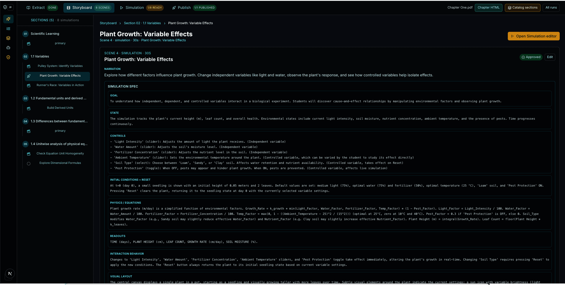 Studio simulation — interactive lab preview
